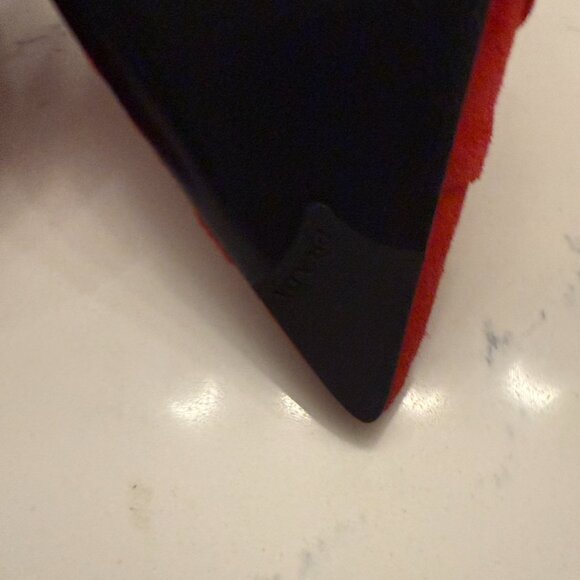 Prada Red Suede Slingback Kitten Heels Size 38 - Picture 13 of 15